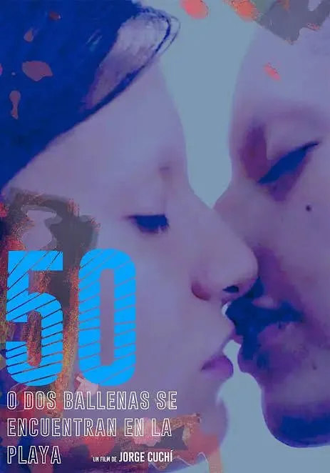 50或两只鲸鱼在沙滩上相遇海报