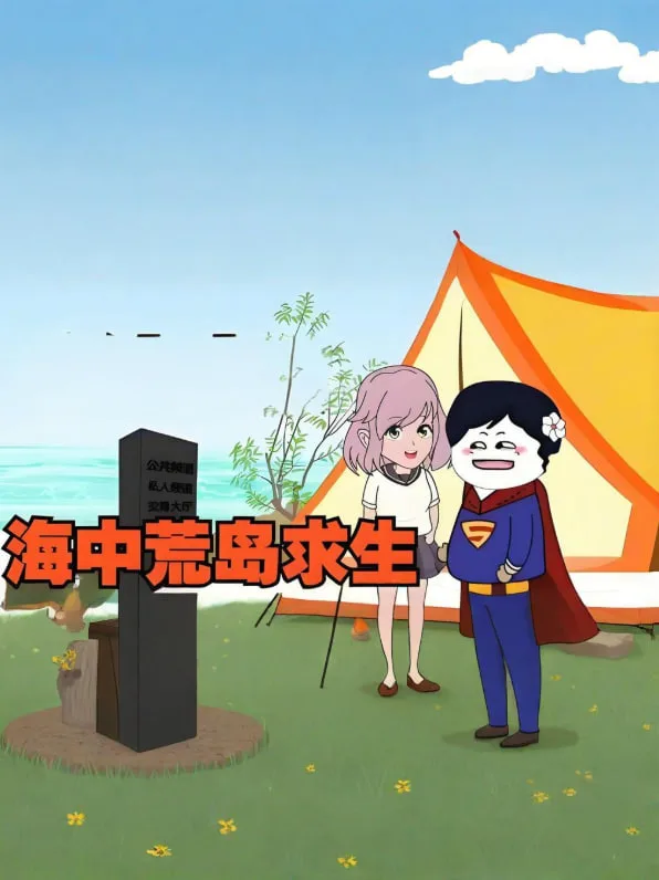 海中荒岛求生，开局一棵树一张渔网海报